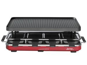 grill Raclette 8 z pyt aluminiow, czerwony - SPRING - Czerwony - 2832080382