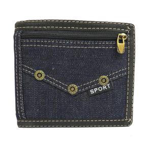 Portfel modzieowy sportowy JEANS ciemny granat DH-314 - 2873697545