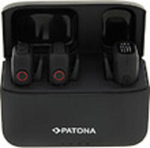 PATONA Premium Bezprzewodowy system mikrofonowy do smartfonw i kamer cyfrowych z etui adujcym (9877) - 2878011478