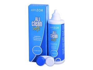 Pyn do soczewek kontaktowych Avizor All Clean Soft 350 ml - 2859484450