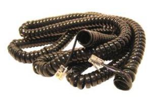 Kabel telefoniczny spiralny 15m 4p4c czarny - 2832772483