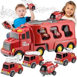 WOOPIE Laweta Drogowa Zestaw 5 Aut - Stra Poarna kindertop.pl - 2880996237