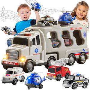 WOOPIE Laweta Drogowa zestaw 5 Aut - Ambulans kindertop.pl - 2880996238