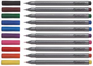 Cienkopis Grip Finepen 0,4 Faber-Castell niebieski - 2859233681