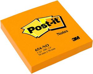 Notes samoprz. 654N 76x76 jaskrawy pomara POST-IT - 2859236804