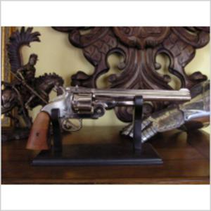 SREBRNY AMANY REWOLWER SMITH&WESSON REPLIKA BRONI Z 1869 (1008/NQ) - 2876530901