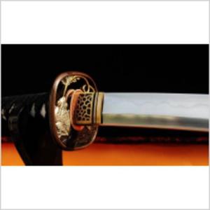 MIECZ SAMURAJSKI WAKIZASHI HONSANMAI DO TRENINGU, STAL WYSOKOWGLOWA 1095 i WARSTWOWANA, HARTOWANA GLINK R327 - 2825952487