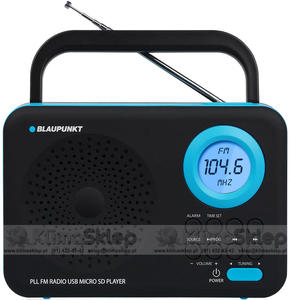 Przenony radioodtwarzacz Blaupunkt PP12BK - SD / USB / AUX / ZEGAR / ALARM