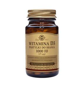 Witamina D3 Pastylki Do Ssania 1000IU/25ug - 100past - Solgar - 2844812442