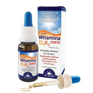 Witamina D3 K2 Forte Krople - 20ml - Dr. Jacobs - 2860627870