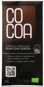 Czekolada Surowa Klasyczna Gorzka Bio - 50g - Cocoa - 2860626586