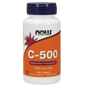 Witamina C 500mg Plus Rose Hips 40mg - 100tabl - Now Foods - 2868106323