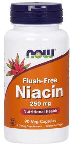 Niacyna Flush-Free 250mg - 90kaps - Now Foods - 2867799556