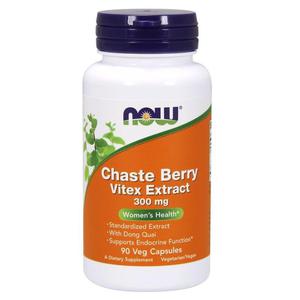 Chaste Berry Vitex Extract Niepokalanek 300mg - 90kaps - Now Foods - 2867675195