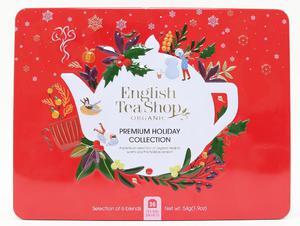 Zestaw Herbatek Holiday Collection w Ozdobnej Czerwonej Puszce Bio - 36sasz - English Tea Shop - 2865961321