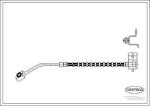 Przewd hamulcowy elastyczny ( Weyk ) prawy przd Neon SRT4 03- 4860068ab - 2825580799
