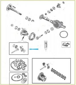 Zestaw naprawczy dyferencjau 4740670 ZJ Grand Cherokee 93-98