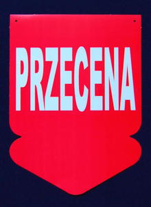 Tablica tekturowa - ,,PRZECENA'' - 2822287325