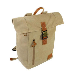 Stylowy i Elegancki Plecak Jennifer Jones JJ4548 Canvas Z Elementami Skrzanymi SOMIANY 30 x 43 x 16 [cm] - 2881235385