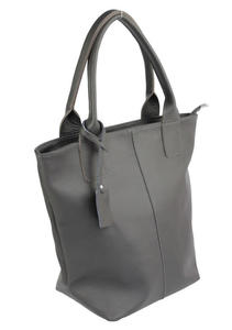 Torebka Skrzana MAGRE (PL) KLEOPATRA Shopper Bag Skra Naturalna GRAFITOWA - 2877594951