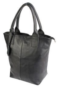 Torebka Skrzana MAGRE (PL) KLEOPATRA Shopper Bag Skra Naturalna CZARNA - 2877594953