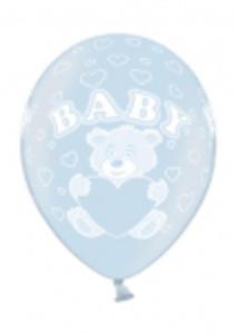Balony 14" Metalik L.Blue "Mi + napis Baby",50szt - 2824740318