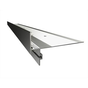 K60 Profil aluminiowy tarasowy 2.0m szary RAL 7037 - listwa tarasowa okapnikowa szara