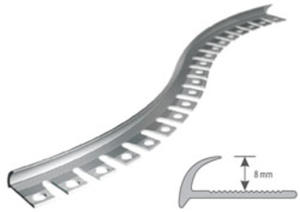 Profil aluminiowy do glazury owalny ukowy H=8mm, L=2,5mb - 2858140067