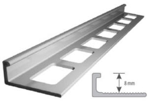 Profil aluminiowy do glazury H=8mm, L=2,5m - 2858142238