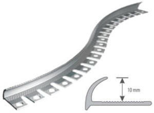 Profil aluminiowy podogowy owalny ukowy H=10mm, L=3m kolor: poler - 2858142348