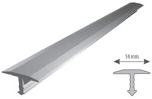 Profil aluminiowy do glazury AL "T" 14mm wska L=2,5m - 2858142434