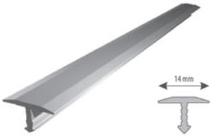 Profil aluminiowy do glazury AL "T" 14mm wska L=3m - 2858142435