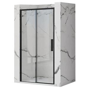 Drzwi prysznicowe z czarnym profilem 160 cm Rapid Slide Rea - 2859955273