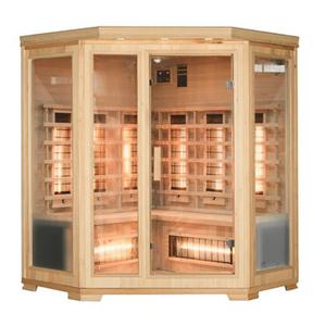 Sauna na podczerwie 5-osobowa 150x150 cm grzejniki kwarcowe i karbonowe Bergen4 Infrared - 2877900395