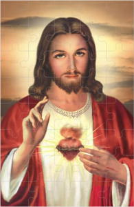 Puzzle Serce Pana Jezusa PUZ018 - 2869416323