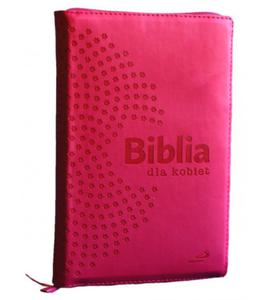 Biblia dla kobiet z paginatorami wersja w etui zamykanym na zamek malinowa - 2869416478