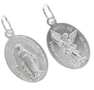 Medalik srebrny - Maryja Niepokalana i Micha Archanio ML008 - 2870956296