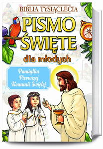 Pismo wite dla modych Pamitka Pierwszej Komunii witej Biblia Tysiclecia z obwolut komunijn - 2874591224