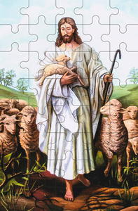 Puzzle na Wielkanoc Chrystus Dobry Pasterz PUZ114 - 2875287971