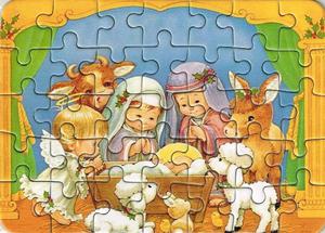 PUZZLE wita Rodzina w stajence MG-PM-091