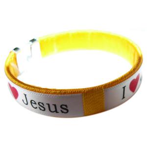 Opaska bransoletka nr 1 z napisem I (love) Jesus, Jesus (love) me! ta - 2869413099