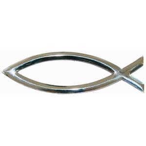 Ryba na samochd aluminiowa srebrna - 2869413950