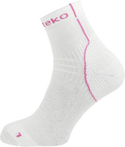 Damskie skarpety do biegania TEKO Adrenalin white/fuschia S - 2861362052