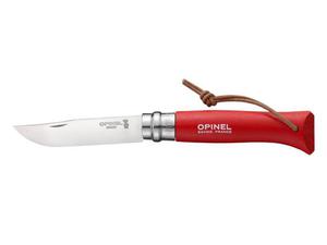 N Opinel Colorama red 08 z rzemieniem - 2871540700