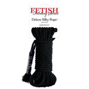 CORDA COSTRITTIVA FETISH FANTASY SERIES DELUXE SILKY ROPE NERA - 2878899129