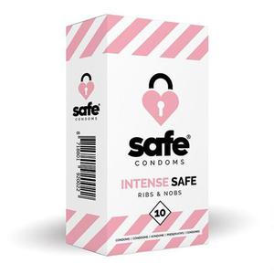 Prezerwatywy SAFE - Condoms Prkowane z Wypustkami (1 op./ 10szt.) - 2871039306