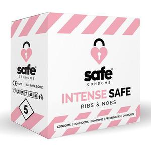 Prezerwatywy SAFE - Condoms Prkowane z Wypustkami (1 op./ 5szt.) - 2871039307