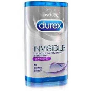 Prezerwatywy Durex Invisible Dodatkowo Nawilone (1 op./ 10 szt.) - 2877669709