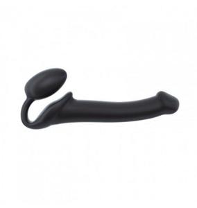 Strap-on-me Silikonowy Strap on Gitki M Dildo Czarny - 2877670880