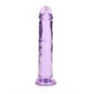 Proste Dildo z Przyssawk RealRock 18cm Fioletowy - 2878003475